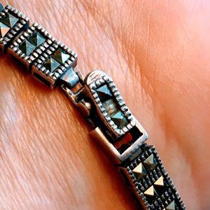 925 Silver Marcasite Vintage Bracelet